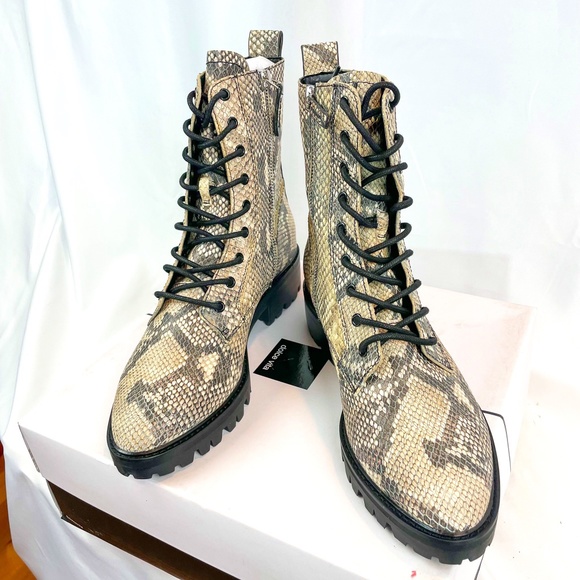Dolce Vita Shoes - Dolce Vita Gregor Snakeprint Leather Combat Boots, NIB, Women's 10